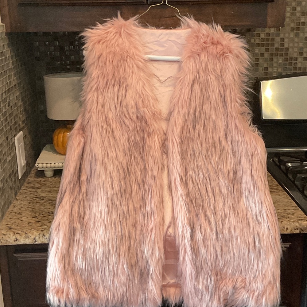Pink Faux Fur Vest
